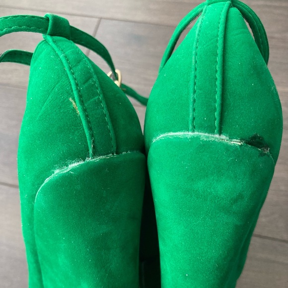 Privileged Lime Green Platform Wedges - Picture 3 of 6